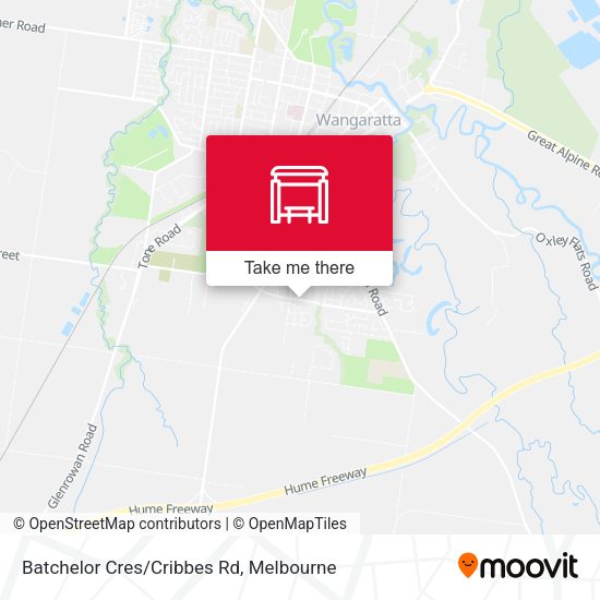 Batchelor Cres/Cribbes Rd map