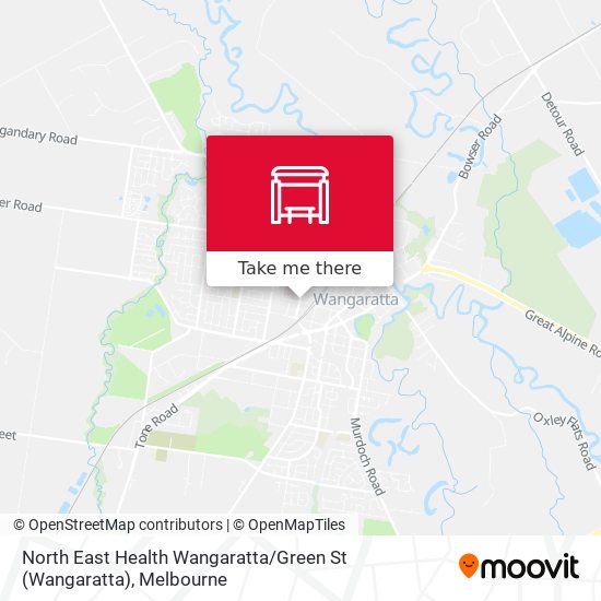 Mapa North East Health Wangaratta / Green St