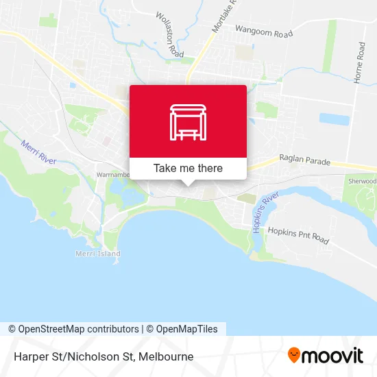 Mapa Harper St/Nicholson St