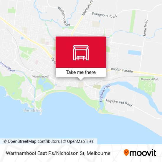 Warrnambool East Ps / Nicholson St map