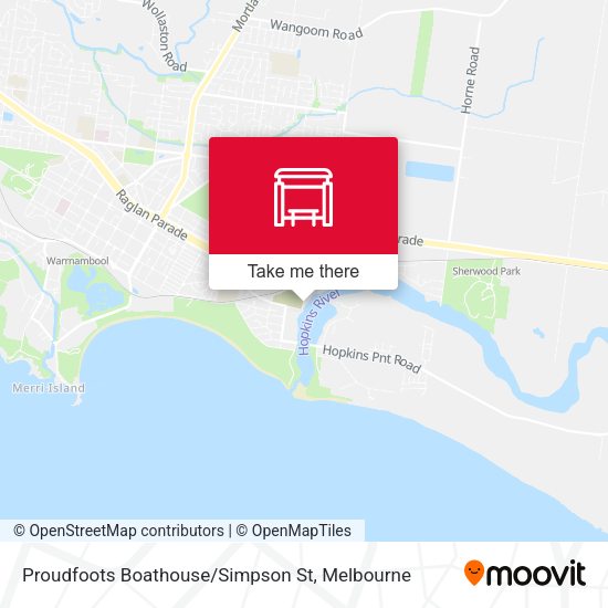 Proudfoots Boathouse / Simpson St map