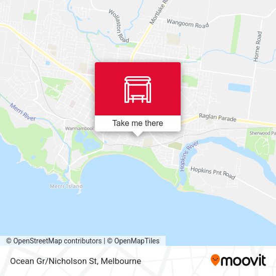 Ocean Gr/Nicholson St map