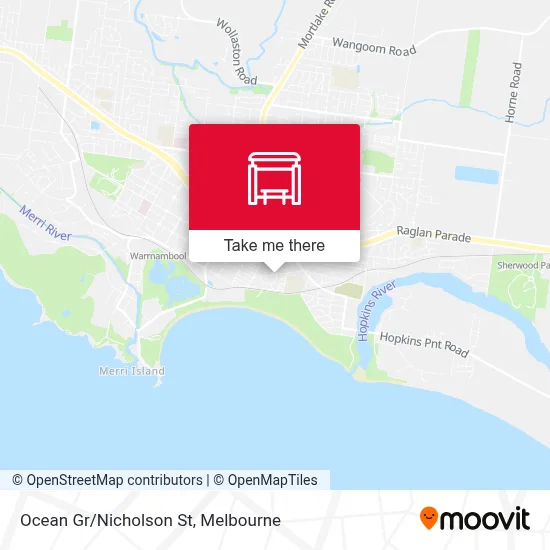 Mapa Ocean Gr/Nicholson St