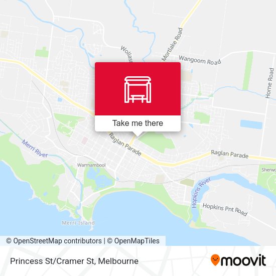 Princess St/Cramer St map