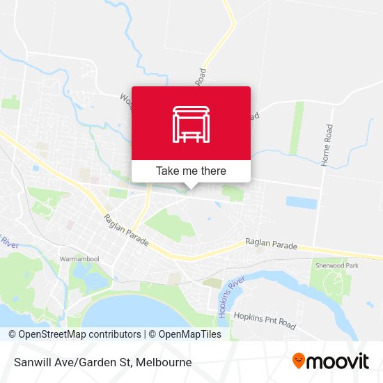 Sanwill Ave/Garden St map