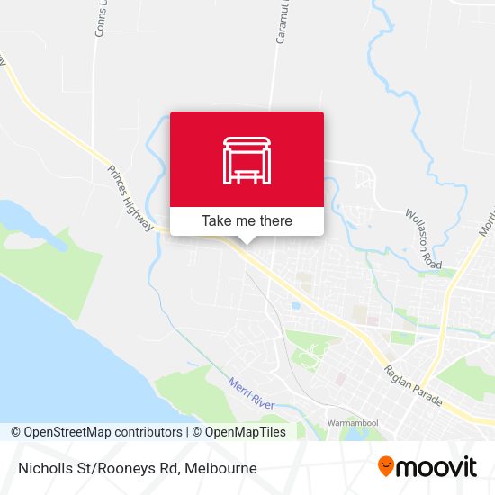 Nicholls St/Rooneys Rd map