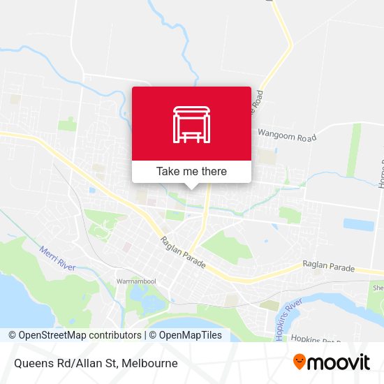 Queens Rd/Allan St map