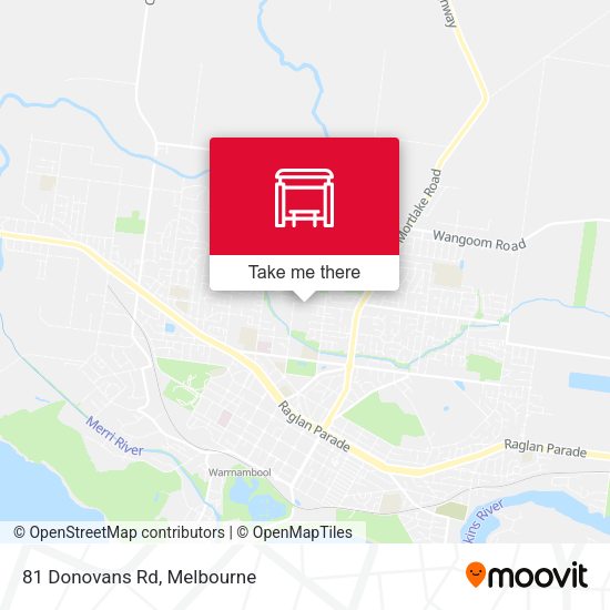 81 Donovans Rd map