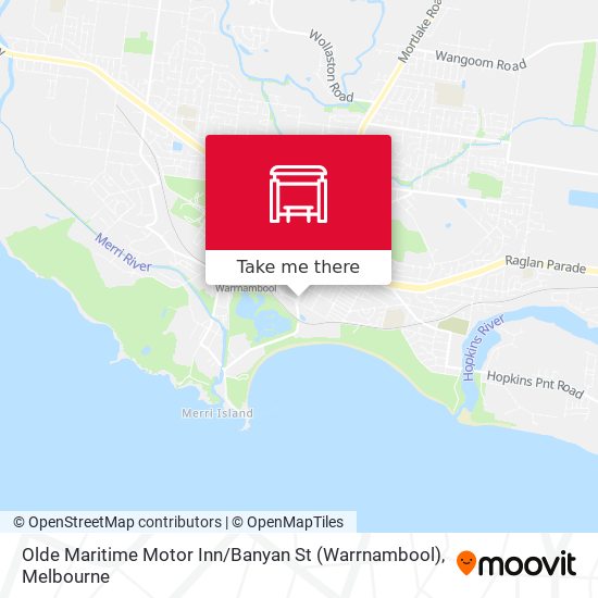 Mapa Olde Maritime Motor Inn / Banyan St (Warrnambool)