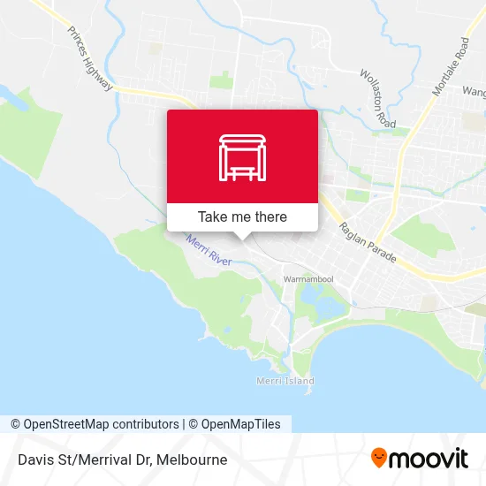 Mapa Davis St/Merrival Dr