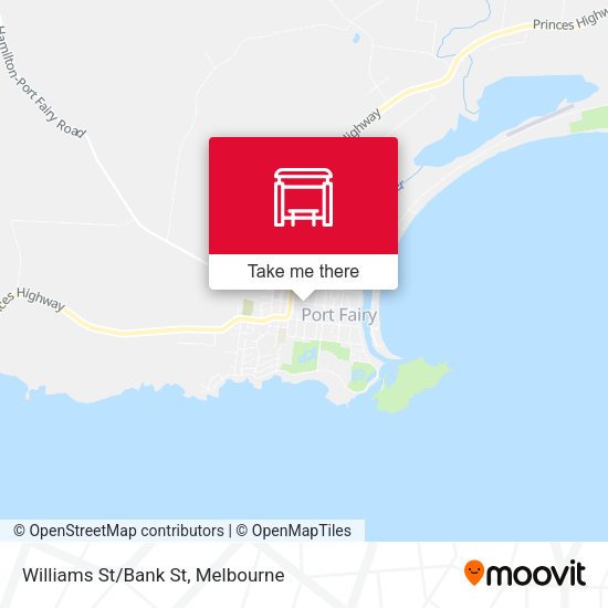 Williams St/Bank St map