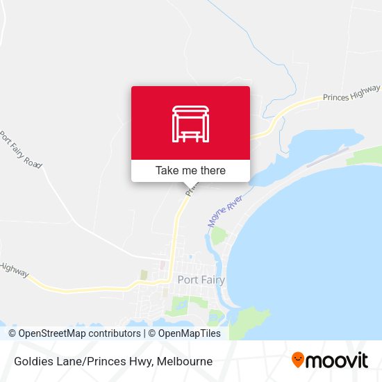 Goldies Lane/Princes Hwy map