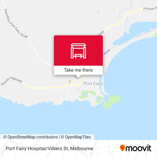 Port Fairy Hospital / Villiers St map