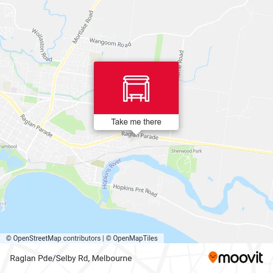 Mapa Raglan Pde/Selby Rd