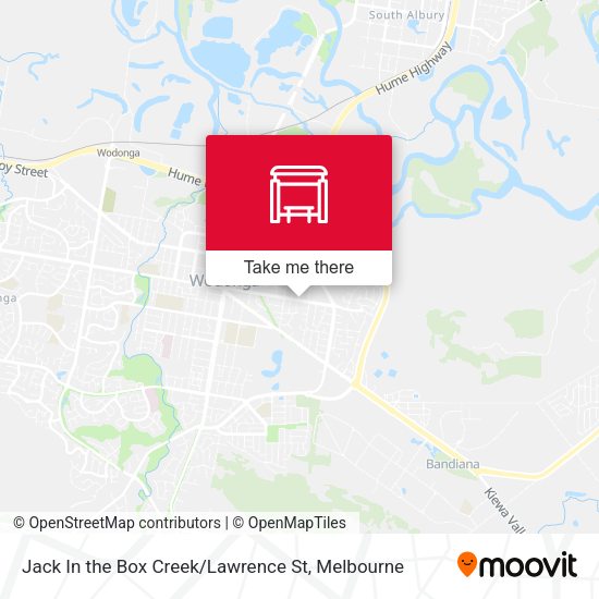 Jack In the Box Creek / Lawrence St map