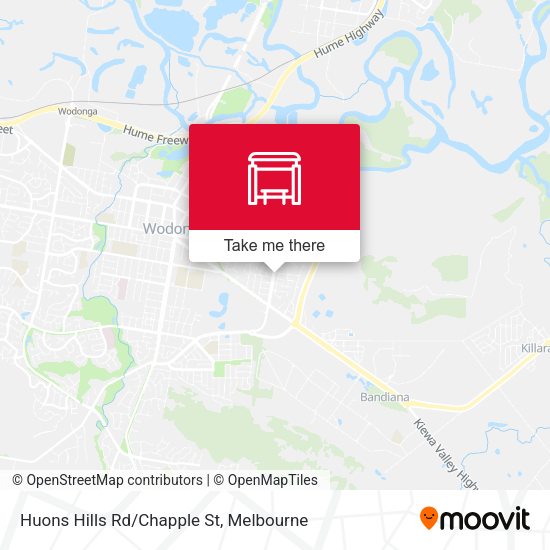 Huons Hills Rd/Chapple St map