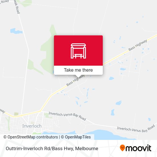 Outtrim-Inverloch Rd/Bass Hwy map