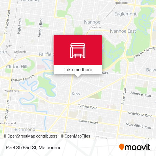Peel St/Earl St map
