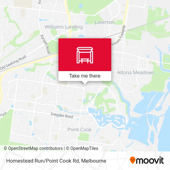 Mapa Homestead Run/Point Cook Rd