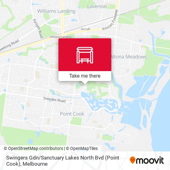 Swingers Gdn / Sanctuary Lakes North Bvd (Point Cook) map