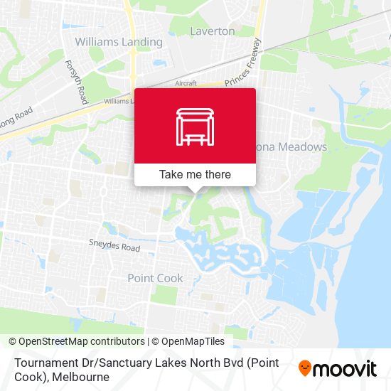 Tournament Dr / Sanctuary Lakes North Bvd (Point Cook) map