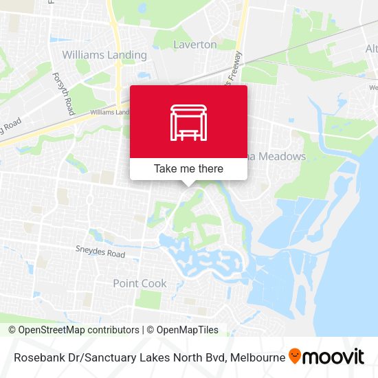 Rosebank Dr / Sanctuary Lakes North Bvd map