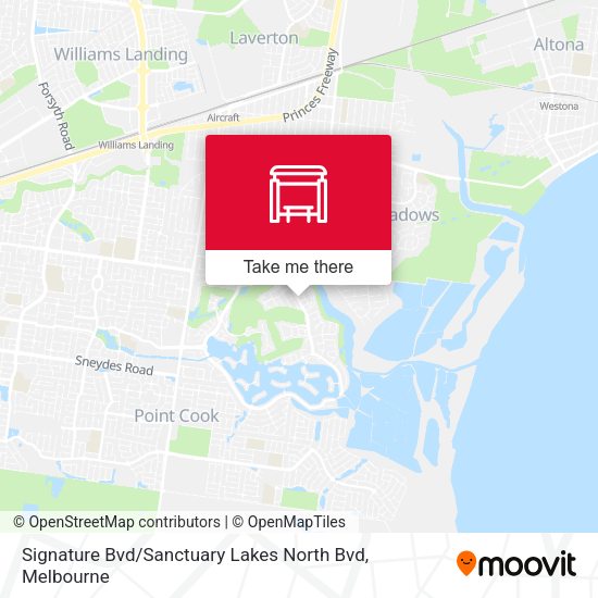 Signature Bvd / Sanctuary Lakes North Bvd map