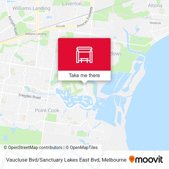 Vaucluse Bvd / Sanctuary Lakes East Bvd map