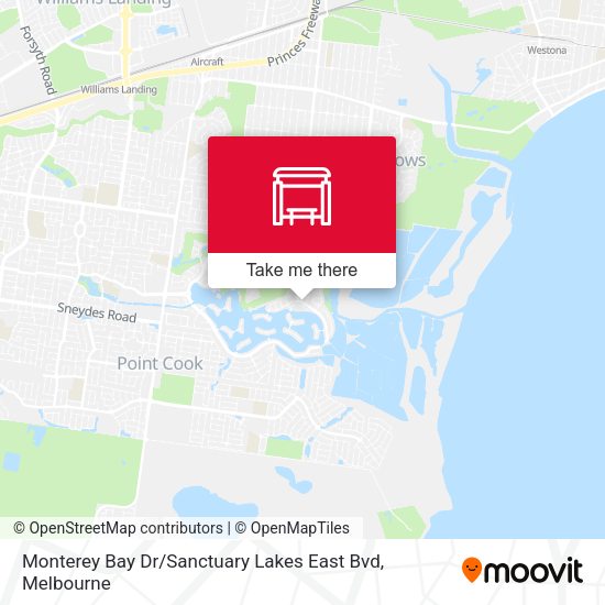 Monterey Bay Dr / Sanctuary Lakes East Bvd map