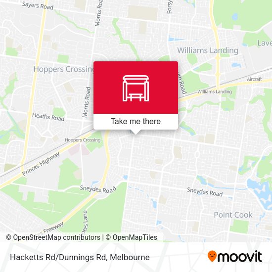 Hacketts Rd/Dunnings Rd map