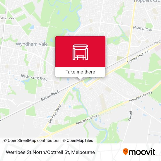 Werribee St North/Cottrell St map