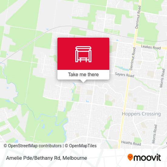 Amelie Pde/Bethany Rd map