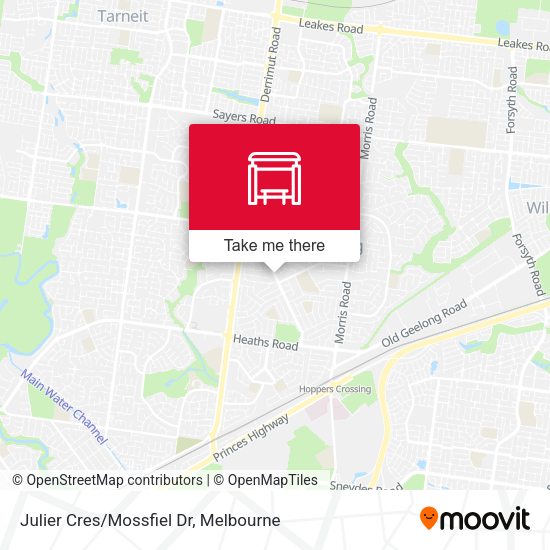 Julier Cres/Mossfiel Dr map