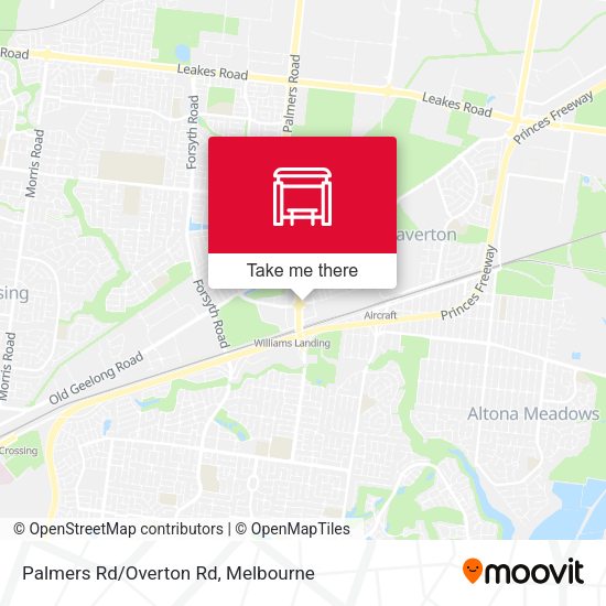 Palmers Rd/Overton Rd map
