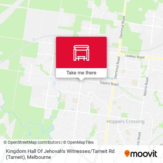 Kingdom Hall Of Jehovah's Witnesses / Tarneit Rd map