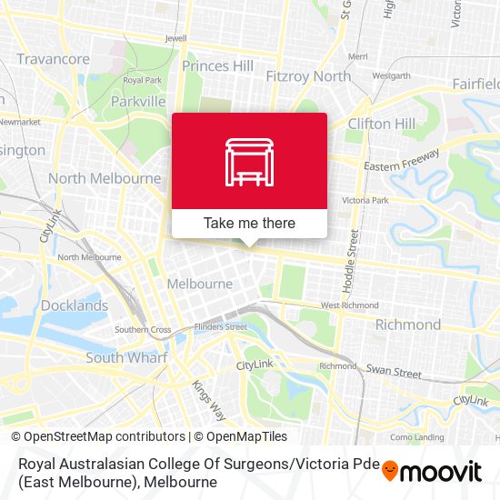 Royal Australasian College Of Surgeons / Victoria Pde (East Melbourne) map