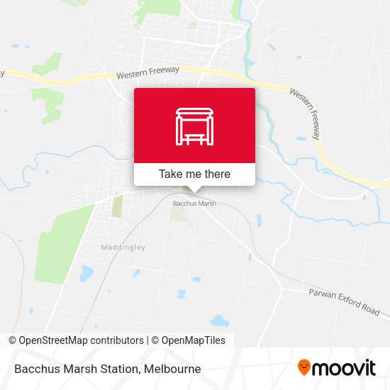 Bacchus Marsh Station map