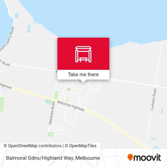 Mapa Balmoral Gdns/Highland Way