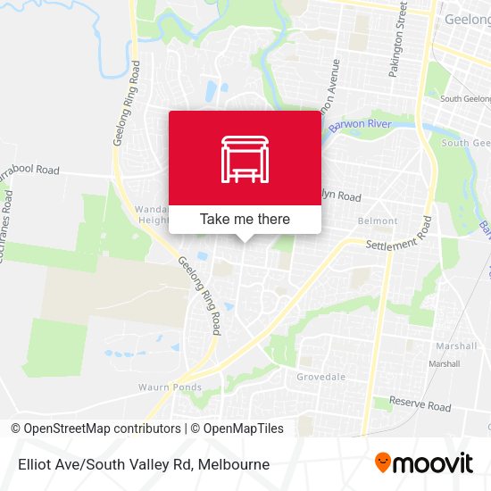 Elliot Ave/South Valley Rd map