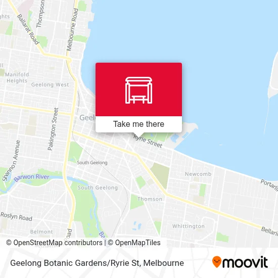 Mapa Geelong Botanic Gardens / Ryrie St