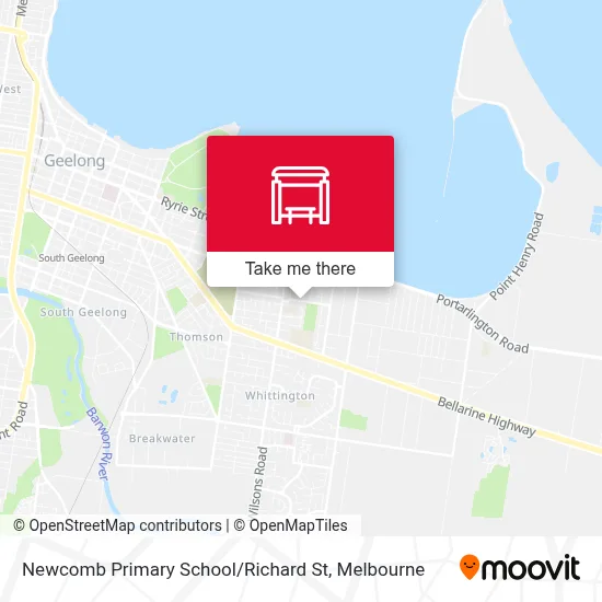 Mapa Newcomb Primary School / Richard St