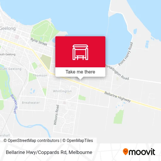 Mapa Bellarine Hwy/Coppards Rd