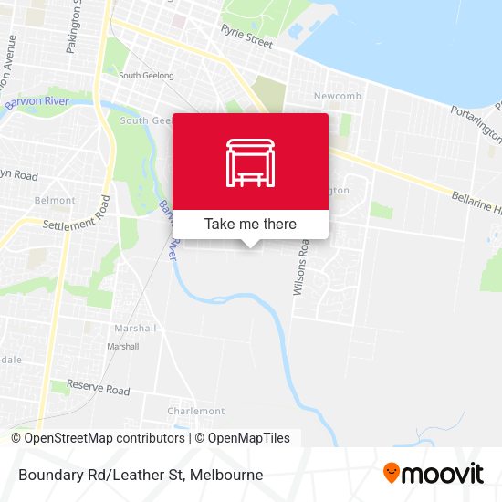 Boundary Rd/Leather St map