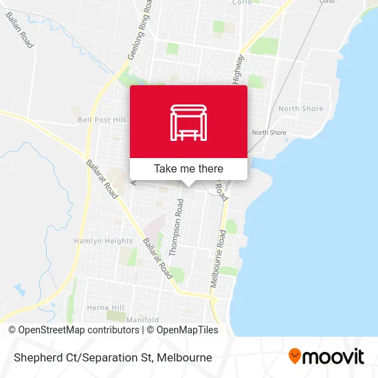 Mapa Shepherd Ct/Separation St