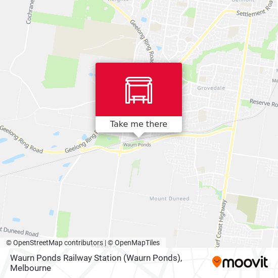 Mapa Waurn Ponds Railway Station