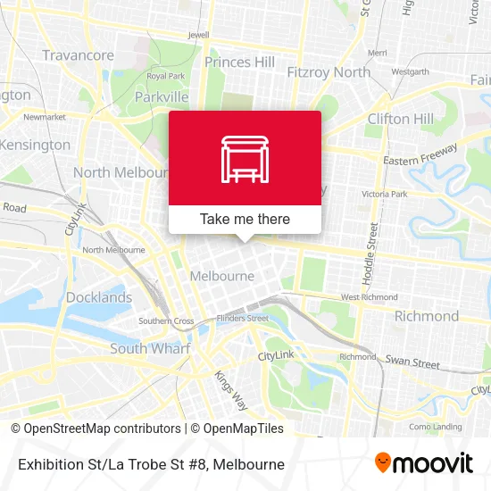 Exhibition St/La Trobe St #8 map