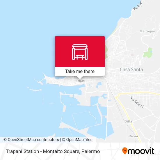 Trapani Station - Montalto Square map