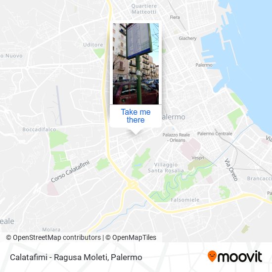Calatafimi - Ragusa Moleti map