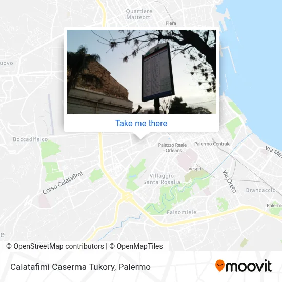 Calatafimi Tukory Barracks map