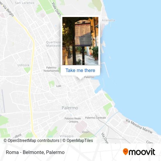 Roma - Belmonte map